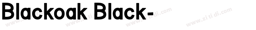Blackoak Black字体转换